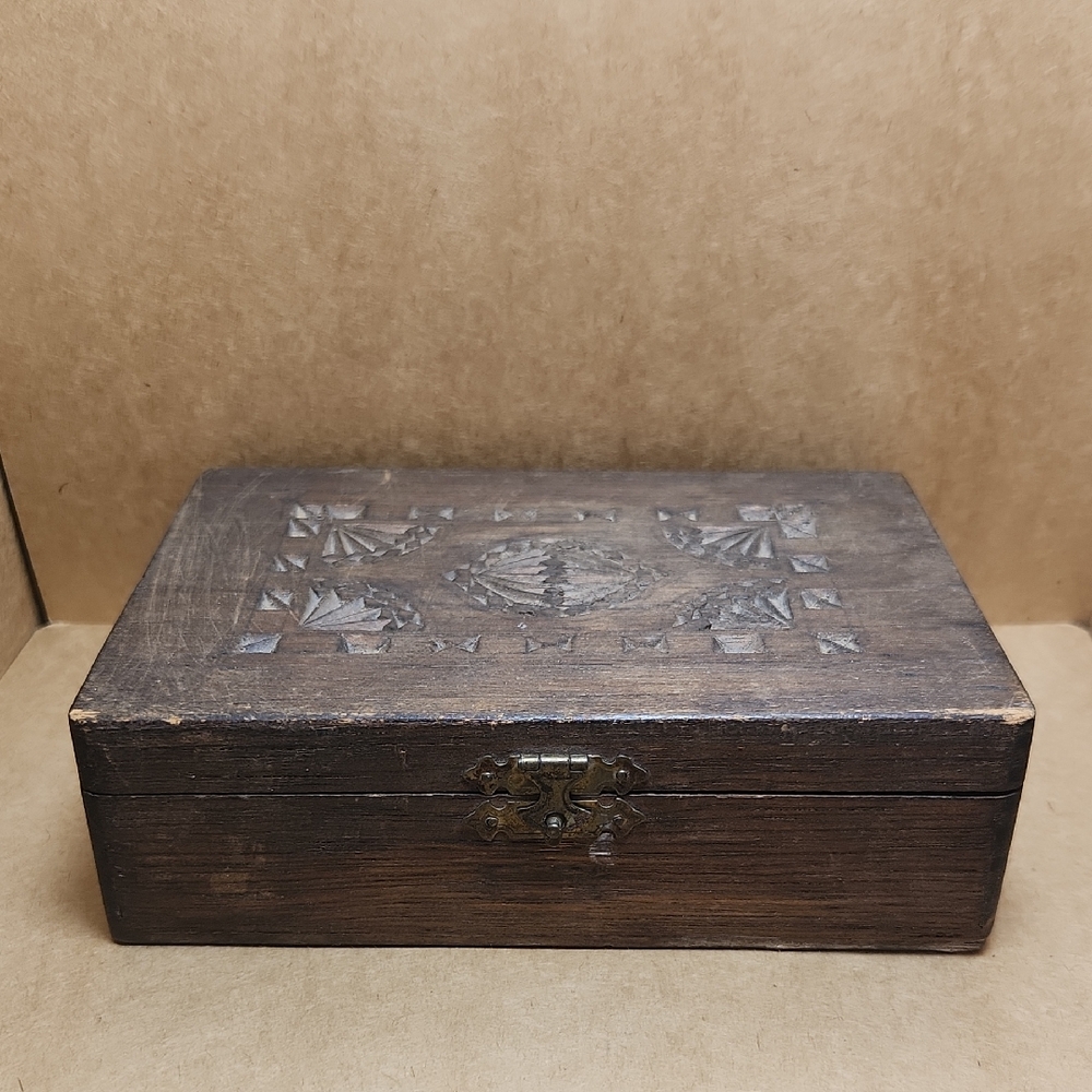 ***SALE 2 for $22*** Carved Wooden Box with Latch Tuckett's Preferred Petit